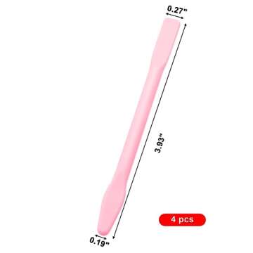 4 Pack Eyebrow Wax Sticks Non-Stick Wax Spatula Silicone Eyebrow Wax Stick Waxing Applicator Reusabl...