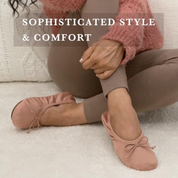 Isotoner Ballerina Slippers for Women - Chic Satin Comfort