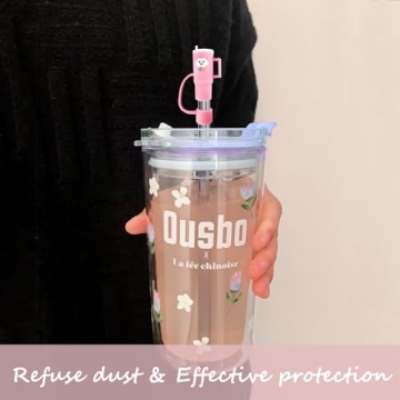 GAISHION 8Pcs Cute Toppers for Stanley Tumbler Straws