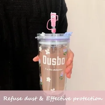 GAISHION 8Pcs Cute Toppers for Stanley Tumbler Straws