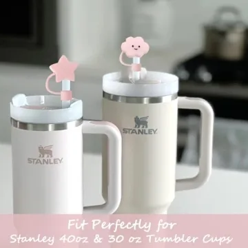 GAISHION 8Pcs Cute Toppers for Stanley Tumbler Straws