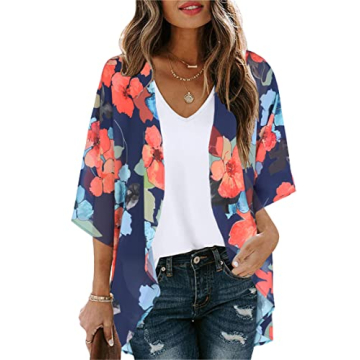 Elegant Summer Kimono Cardigan for Women - Lightweight Beach Cover-Up
