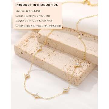 FUNEIA Dainty Silver Gold Necklaces for Women Trendy Non Tarnish 14K Gold Plated Cubic Zirconia Necklace Layered Cute Butterfly Heart Station Choker Necklace Stack for Wedding Prom Brides Jewelry