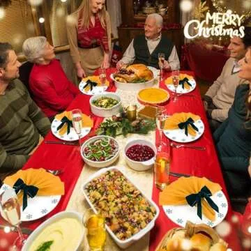 Christmas Napkin Rings, Green Bow Napkin Holder Rings, Chic Velvet Napkin Buckle for Holiday Birthday Party Anniversary Dinner Wedding Dining Table Decoration (Set of 6)