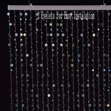 FlavorThings Silver Bubble Beaded Curtain Room Divider
