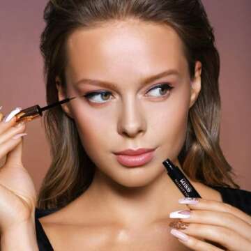 KISS Magnetic Eyeliner, Black, 0.16 Ounce, Smudge Proof, Biotin Infused, Free of Synthetic Fragrances, Dyes, Parabens, Petrochemicals, And Formaldehyde with Precision Tip Brush