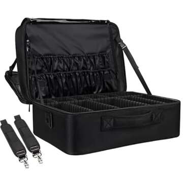 Extra-large Makeup Case, a Must for Double-layer Travel, a Storage Case for Professional Makeup Arti...