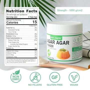Agar Agar Powder - Vegan Gelatin Substitute from Seaweed