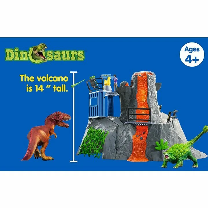 Schleich Dinosaur Volcano Playset for Kids Ages 4+