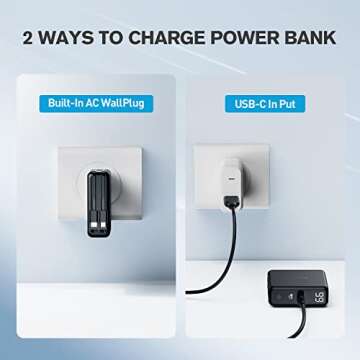 Sanag Portable Charger with AC Wall Plug & Wireless Charging