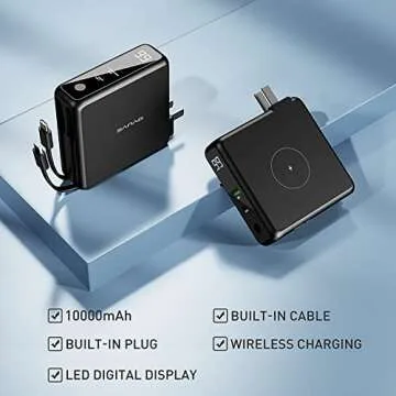 Sanag Portable Charger with AC Wall Plug & Wireless Charging