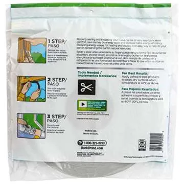 Duck Brand Self Adhesive Foam Weatherstrip Seal - 2 Rolls, 30 Feet Each for Energy Efficiency and Co...
