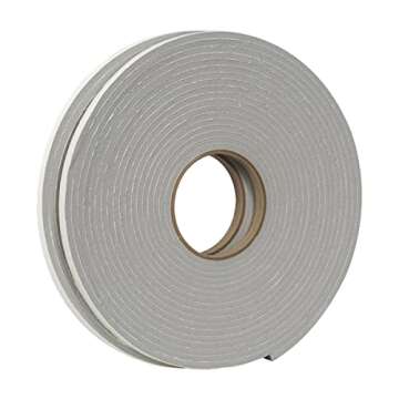 Duck Brand Self Adhesive Foam Weatherstrip Seal for Small Gaps, 3/8-Inch x 3/16-Inch x 30-Feet, 2 Rolls, 284427,Gray