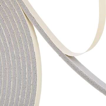 Duck Brand Self Adhesive Foam Weatherstrip Seal for Small Gaps, 3/8-Inch x 3/16-Inch x 30-Feet, 2 Rolls, 284427,Gray