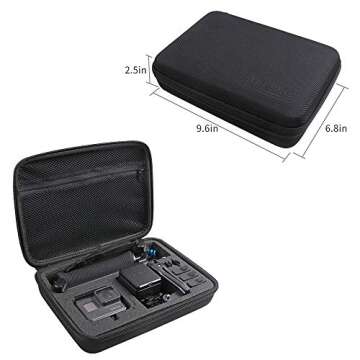 SUREWO Compatible with Medium Carrying Case GoPro Hero 12 11 10 9 8 7 6 5 Black,APEMAN/AKASO/DJI Omso Action 3/2 and More
