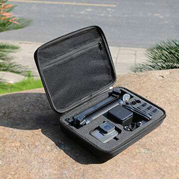 SUREWO Compatible with Medium Carrying Case GoPro Hero 12 11 10 9 8 7 6 5 Black,APEMAN/AKASO/DJI Omso Action 3/2 and More