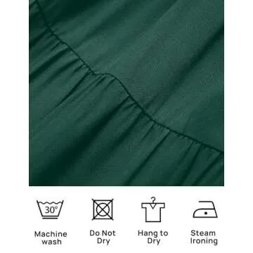 ZESICA Summer Casual Flutter Short Sleeve Midi Dress