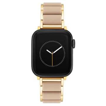 Anne Klein Gold-Tone Silicone Apple Watch Band – Elegant & Adjustable