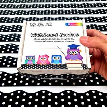 Strong Magnetic Borders for Classrooms - 12 Durable Strips