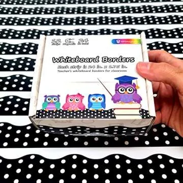 Strong Magnetic Borders for Classrooms - 12 Durable Strips