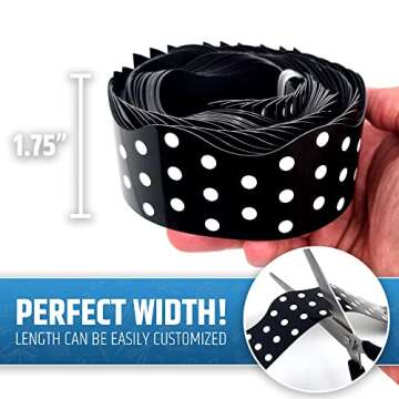 Strong Magnetic Borders for Classrooms - 12 Durable Strips