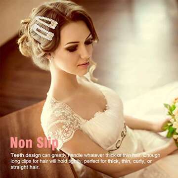 10pcs Pearls Hair Clips for Women Girls, 2020 Fashion Hair barrettes, Hair Clips Pearl for Birthday Valentines Day Gifts Bling Hairpins Headwear Barrette Styling Metal Hair Clip Wedding