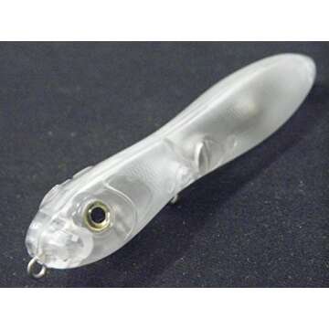wLure 10 Blank Unpainted Popper Topwater Twitch Fishing Lures UPW769
