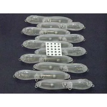 wLure 10 Blank Unpainted Popper Topwater Twitch Fishing Lures UPW769