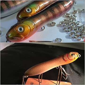 wLure 10 Blank Unpainted Popper Topwater Twitch Fishing Lures UPW769