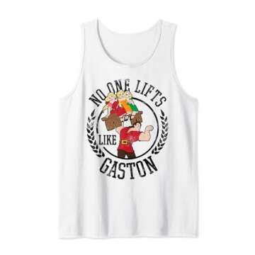 Disney Beauty and the Beast No One Lifts Like Gaston Badge Tank Top