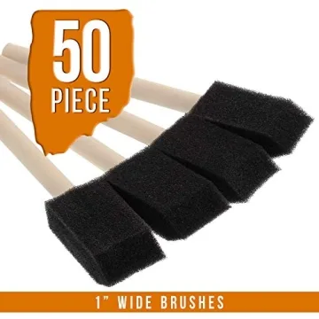 US Art Supply 50 Foam Paint Brushes for Crafts & Art