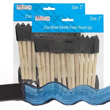 US Art Supply 50 Foam Paint Brushes for Crafts & Art