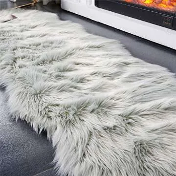 EasyJoy Ultra Soft Faux Fur Area Rug for Cozy Homes