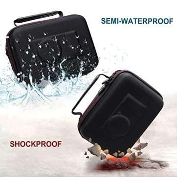 LTGEM Camera Case Compatible with Sony ZV-1F / ZV-1 / ZV-1 II Vlog Digital Camera, Tripod, Microphone and Vlogger Accessory Kit with Shoulder Strap, Black