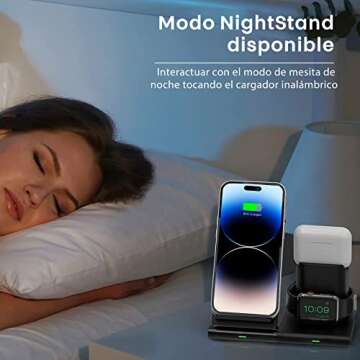 Hoidokly Wireless Charger 3 in 1 Charging Station for Airpods Pro/3/2, AppIe Watch 8/7/6/5/4/3, Fast Wireless Charging Stand for iPhone 14 Pro Max/14/13/12/11/XR/XS/X/8/8 Plus