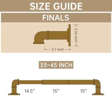 Industrial Curtain Rods 28 to 48 Inches for Blackout