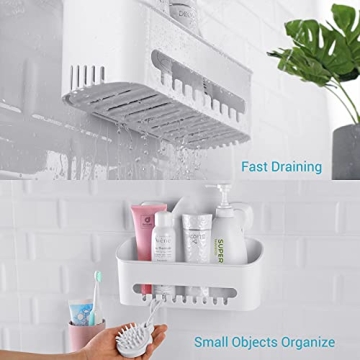 Heavy Duty Suction Cup Shower Caddy No-Drill Organizer