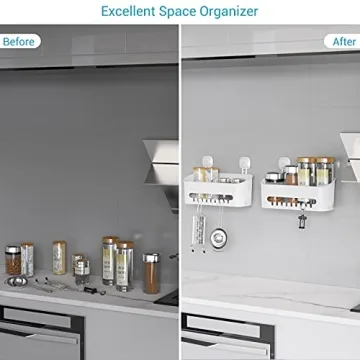 Heavy Duty Suction Cup Shower Caddy No-Drill Organizer