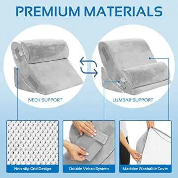 AllSett Health Bed Wedge Pillow Set for Comfort & Relief