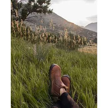 ROCKROOSTER Lumen Men's Slip On Boots, 6" Soft Toe Chelsea Work Boots, Oiled Leather Rubber Boots, Arch Support, Coolmax, ASTM F2892-18 Electrical Hazard (AK224 Brown, US 10)