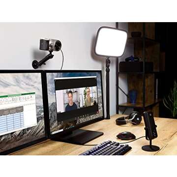 Elgato Wall Mount - Horizontal Articulated Arm with 1/4 Inch Thread for Easy Mounting and Adjusting of Lights, Cameras, and Microphones, Perfect for Streaming, Videoconferencing, Studios,Black