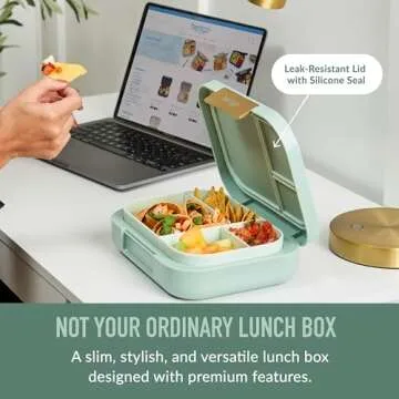 Bentgo Modern - Leak-Resistant Bento Lunch Box For Adults, Teens, & Larger Appetites; Reusable BPA-F...