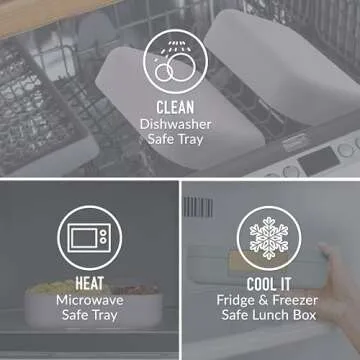 Bentgo Modern - Leak-Resistant Bento Lunch Box For Adults, Teens, & Larger Appetites; Reusable BPA-Free Meal Prep Container with 3 or 4 Compartments, Dishwasher/Microwave Safe; 44oz (Mint Green)