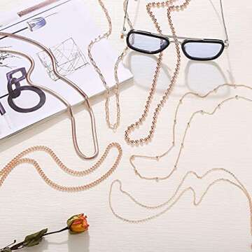 iF YOU Rose Gold Glasses Chain Holder - Stylish and Functional