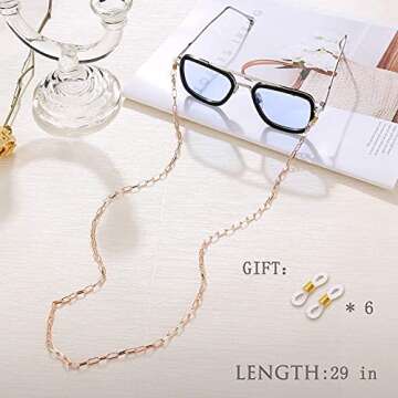 iF YOU Rose Gold Glasses Chain Holder - Stylish and Functional