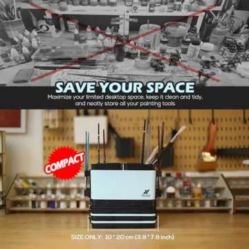 KRYDRUFI Portable All-in-One Modular Painting Station with Paint Brush Cleaner and Holders,Wet Paint Palette Tray with Lid for Miniature Painting and Acrylic Paints - Standard Set