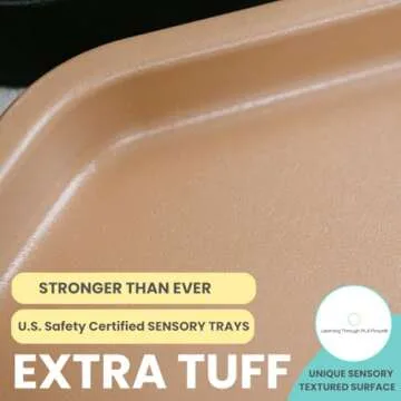 Learning Through PLAYtrays TUFF Tray Small Brown 27.5"x27.5", Premium Quality Sensory Play Tray, Montessori Toys, Sand and Water Play, Toddler Sensory Bin, Extra TUFF LTP