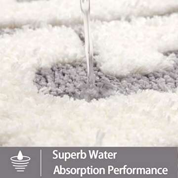 Brakki Get Naked Bath Mat Non-Slip White Gray Bathroom Rugs Cute Funny Bath Rug Soft Washable Bathroom Mat Preppy Apartment Decor 20 x 32 inch