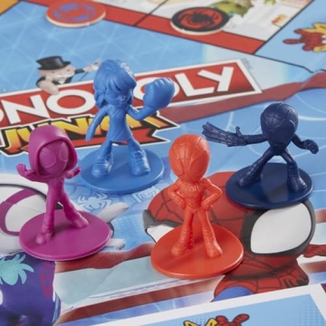 Hasbro Gaming Monopoly Junior: Marvel Spidey and His Amazing Friends Edition Board Game for Kids Ages 5+, with Artwork from The Animated Series, Kids Board Games