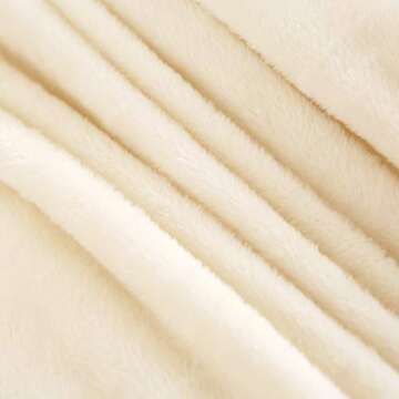 Uhamho Faux Fur Velvet Fluffy Bedding Duvet Cover Set Down Comforter Quilt Cover with Pillow Shams, Ultra Soft Warm (Queen, Cream)